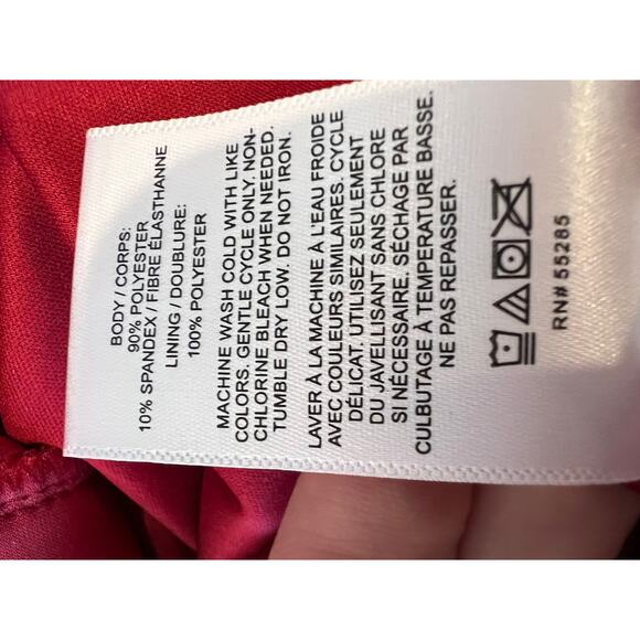 Express Velvet Red One Shoulder Mini Dress Ruffle V Neck size Small Whimsigoth - Picture 11 of 11